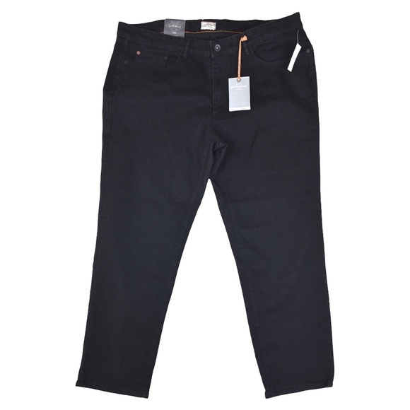 Weatherproof Vintage Men's Big & Tall Black Tapered Fit Pants 42x30 Stretch